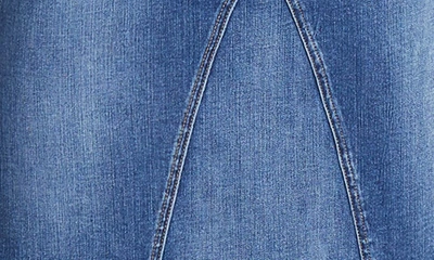 Wash Lab Denim Pieced Denim Midi Skirt In Lake Blue