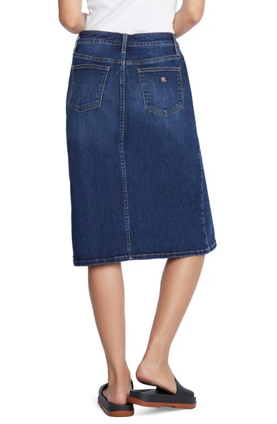 Shop Wash Lab Denim Pieced Denim Midi Skirt In Sea Blue