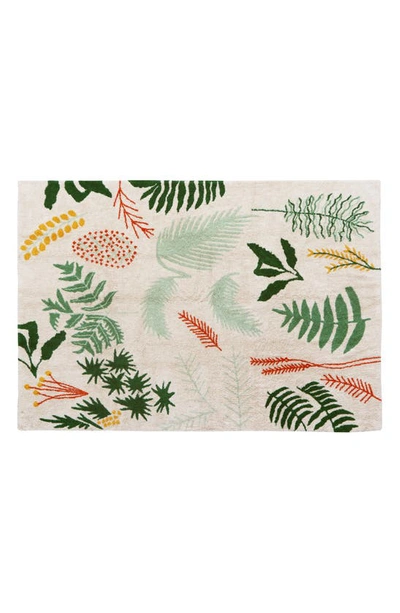 Shop Lorena Canals Botanic Plants Washable Cotton Rug In Ivory