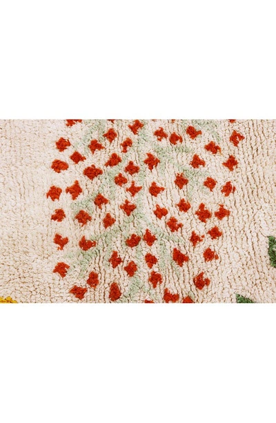 Lorena Canals Botanic Plants Washable Cotton Rug In Ivory