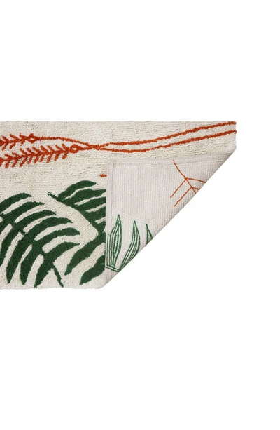 Lorena Canals Botanic Plants Washable Cotton Rug In Ivory