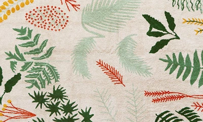 Lorena Canals Botanic Plants Washable Cotton Rug In Ivory