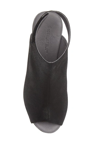 Shop Chocolat Blu Gabby Block Heel Sandal In Black Shimmer