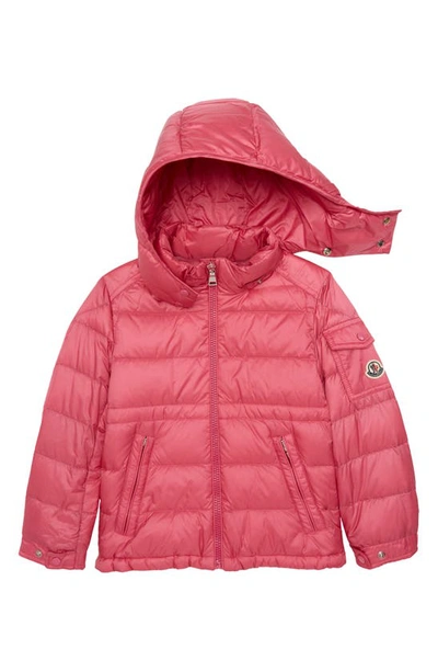 Shop Moncler Kids' Dalles Hooded Down Puffer Jacket In Pink
