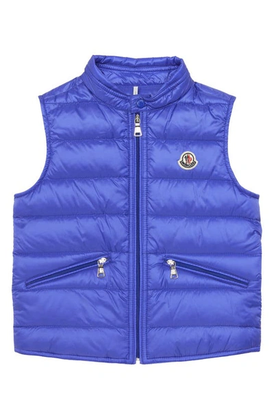 Shop Moncler Kids' Gui Down Puffer Vest In Blue