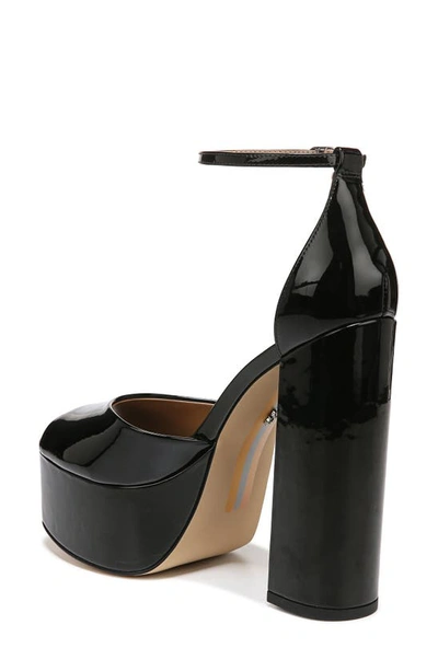 Sam Edelman Kori Ankle Strap Peep Toe Platform Sandal In Black