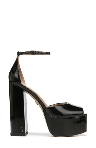 Sam Edelman Kori Ankle Strap Peep Toe Platform Sandal In Black