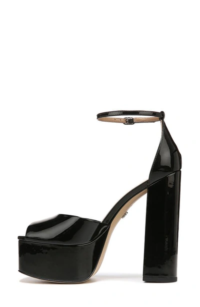 Sam Edelman Kori Ankle Strap Peep Toe Platform Sandal In Black