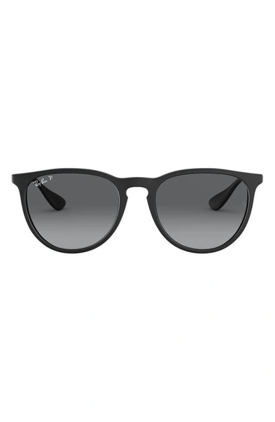 Shop Ray Ban 54mm Polarized Gradient Round Sunglasses In Black