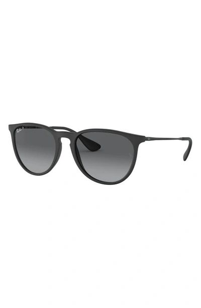 Shop Ray Ban 54mm Polarized Gradient Round Sunglasses In Black