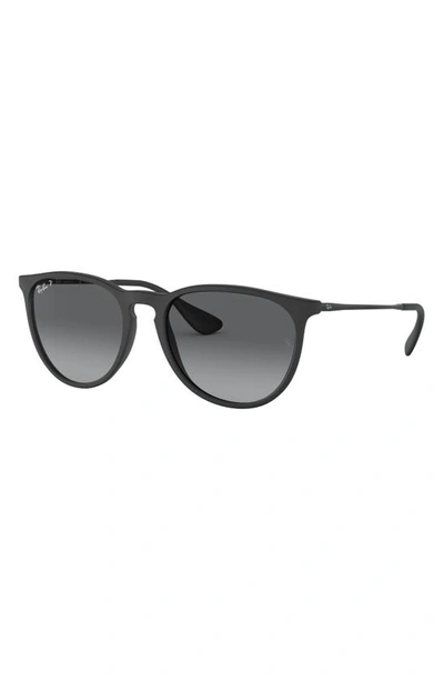 Ray Ban Ray-ban Erika 54mm Gradient Round Sunglasses In Black