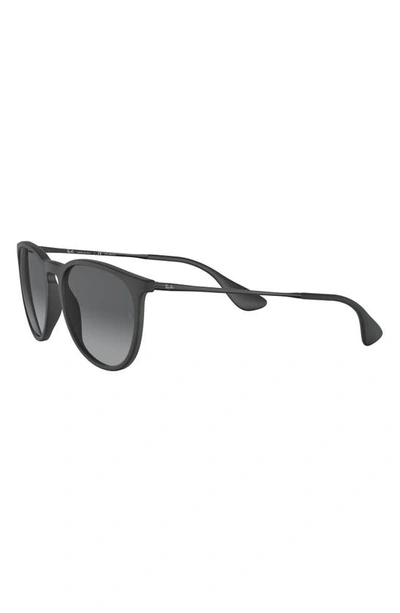 Ray Ban Ray-ban Erika 54mm Gradient Round Sunglasses In Black