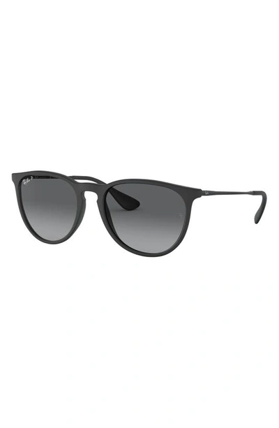 Ray Ban Ray-ban Erika 54mm Gradient Round Sunglasses In Black