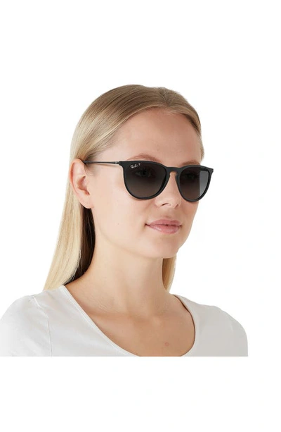 Ray Ban Ray-ban Erika 54mm Gradient Round Sunglasses In Black