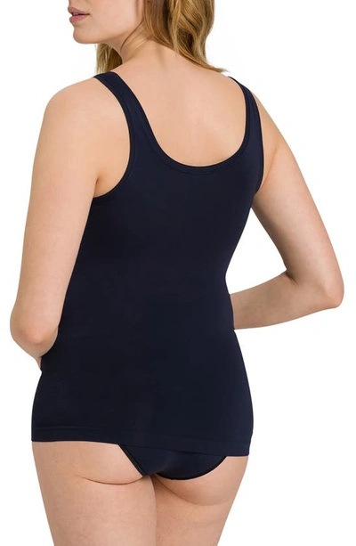 Shop Hanro Touch Feeling Tank In Deep Navy