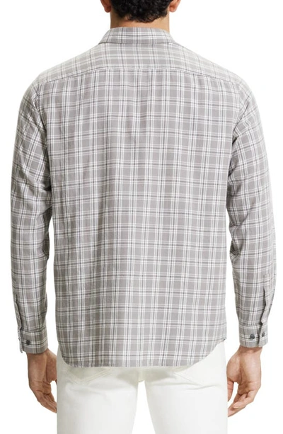 Shop Theory Irving Medium Check Cotton Button-up Shirt In Force Grey Multi - 13o