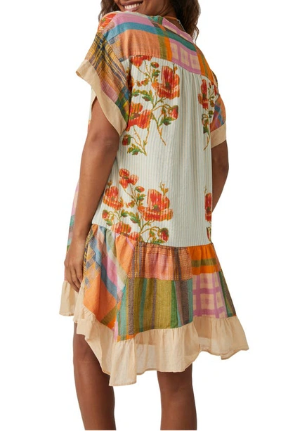 Free People Women's Agnes Oversized Patchwork Dress In Spring Combo