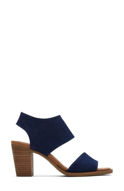 Shop Toms Majorca Block Heel Sandal In Navy