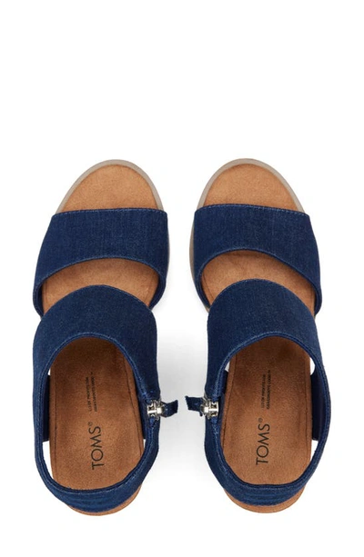 Shop Toms Majorca Block Heel Sandal In Navy