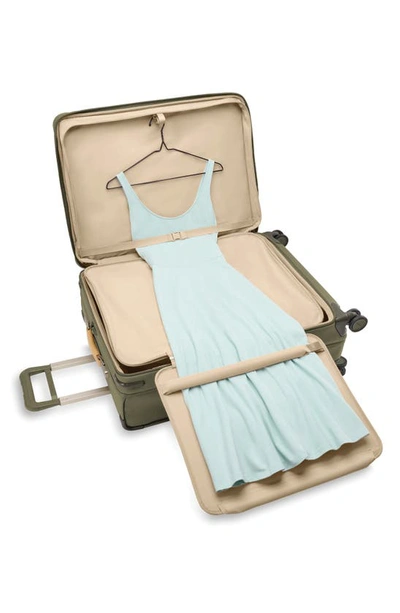 Briggs & Riley Baseline Large Expandable Spinner Suitcase In Olive