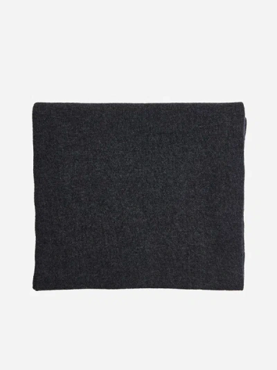 Shop Givenchy 4g And Logo Wool And Cashmere Scarf In Black,charcoal