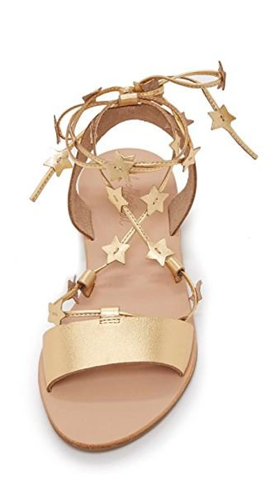 Shop Loeffler Randall Starla Flat Sandals In Pale Gold
