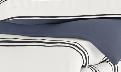 Shop Homespun Premium Ultra Soft Desert Stripe 3-piece Reversible Duvet Cover Set In Navy