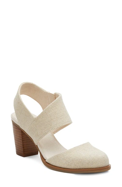 Shop Toms Majorca Block Heel Sandal In Natural/ Brown