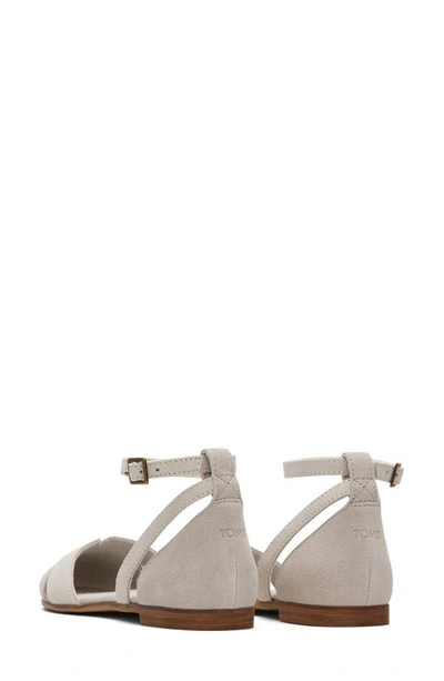 Shop Toms Juliannah Ankle Strap D'orsay Flat In Grey