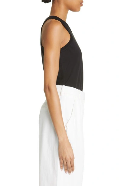Loulou Studio + Net Sustain Limba Ribbed Organic Cotton Tank In Black