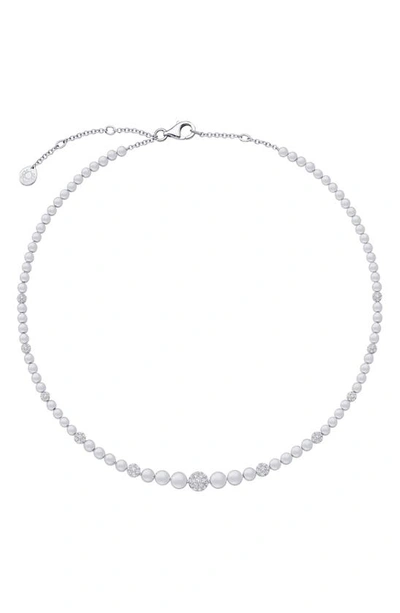 Shop Sara Weinstock Isadora Cali Bead & Diamond Choker Necklace In White Gold