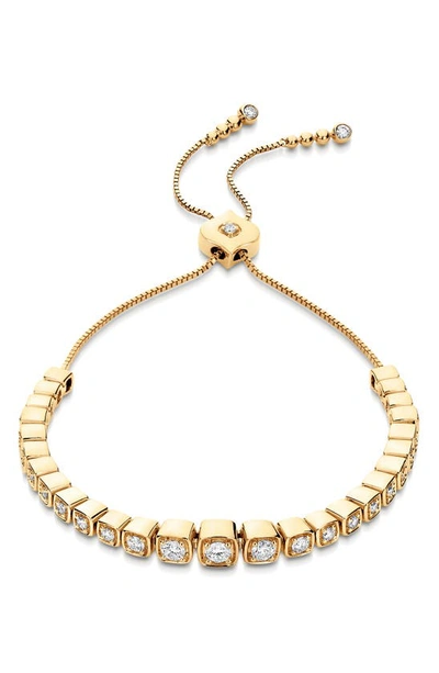 Shop Sara Weinstock Isadora Cushion Diamond Bolo Bracelet In Yellow Gold