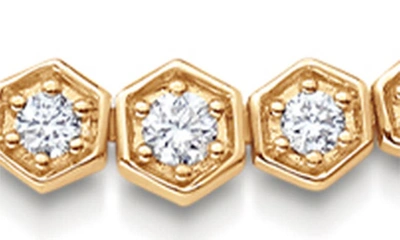 Shop Sara Weinstock Isadora Hexagon Diamond Choker Necklace In Rose Gold