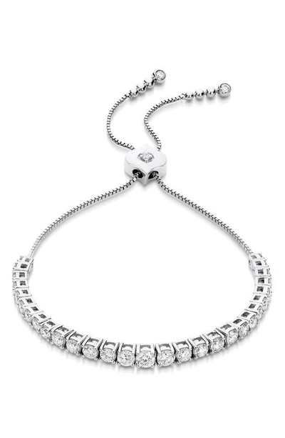 Shop Sara Weinstock Isadora Eternity Diamond Bolo Bracelet In White Gold