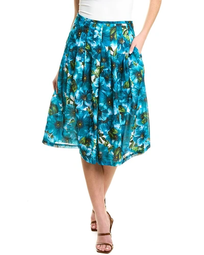Shop Samantha Sung Zelda Midi Skirt In Blue
