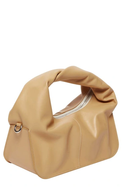Shop Yuzefi Wonton Leather Bag In Cashew