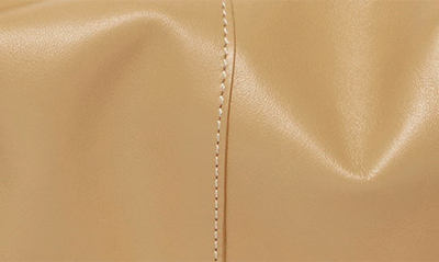 Shop Yuzefi Wonton Leather Bag In Cashew