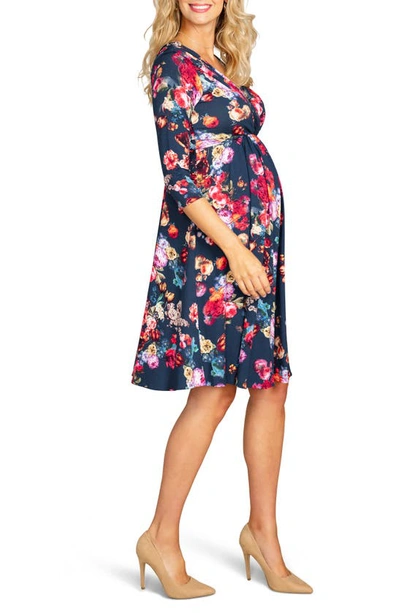 Shop Tiffany Rose Willow Empire Waist Maternity Dress In Blue