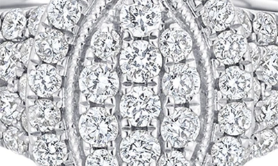 Shop Sara Weinstock Veena Pavé Diamond Marquise Pinky Ring In White Gold