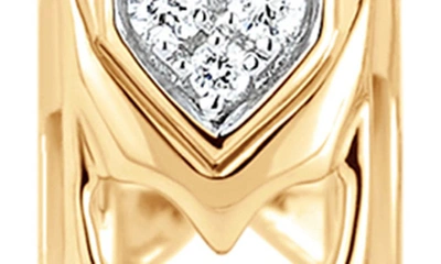 Shop Sara Weinstock Dentelle Diamond Cluster Hoop Earrings In Yellow Gold