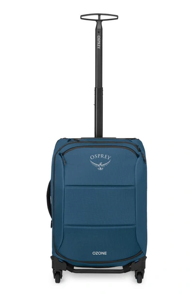 Shop Osprey Ozone 4-wheel 38-liter Carry-on Suitcase In Coastal Blue