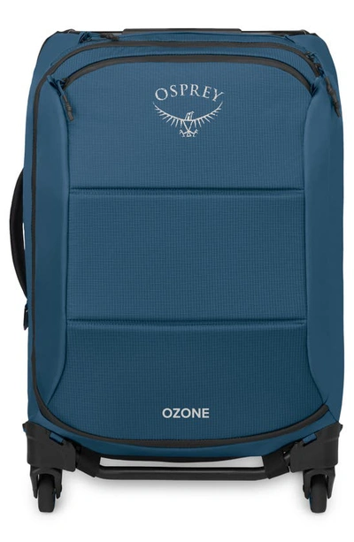 Shop Osprey Ozone 4-wheel 38-liter Carry-on Suitcase In Coastal Blue