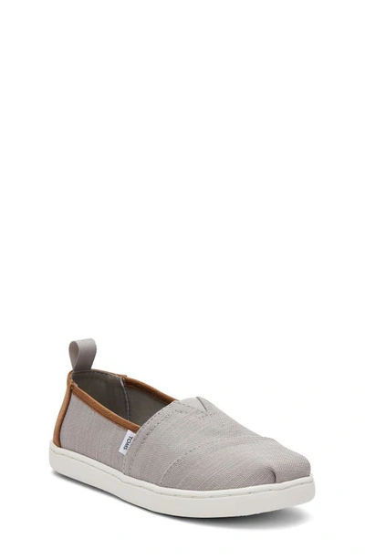 Shop Toms Kids' Alpargata Slip-on Sneaker In Grey