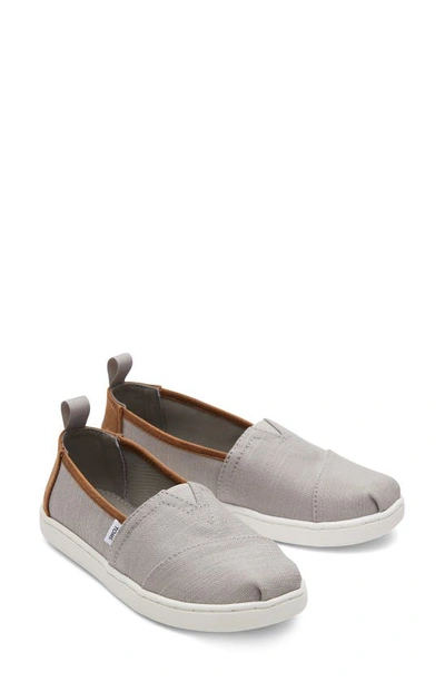 Shop Toms Kids' Alpargata Slip-on Sneaker In Grey