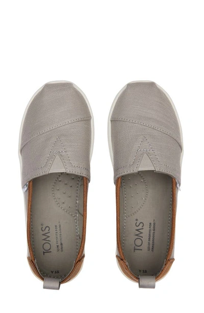 Shop Toms Kids' Alpargata Slip-on Sneaker In Grey