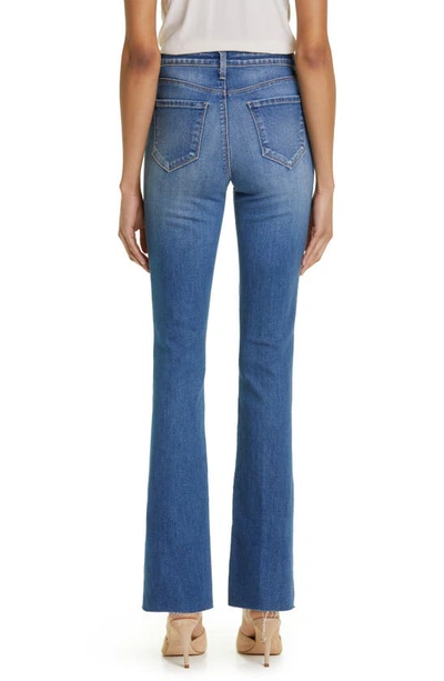 Shop L Agence Ruth Raw Hem Straight Leg Jeans In Cambridge