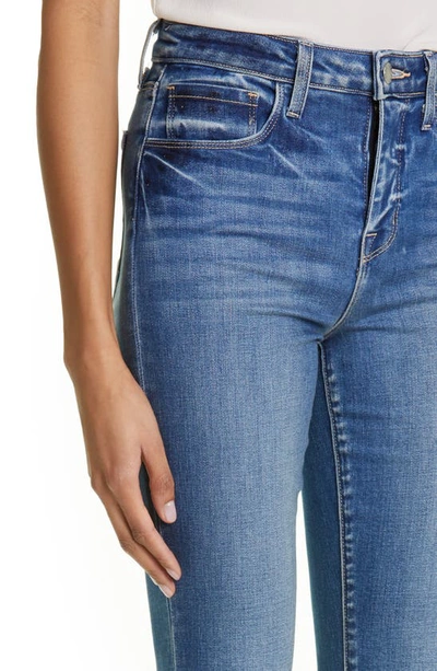 Shop L Agence Ruth Raw Hem Straight Leg Jeans In Cambridge