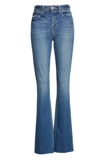 Shop L Agence Ruth Raw Hem Straight Leg Jeans In Cambridge