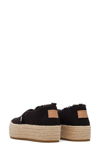Toms Valencia Platform Espadrille In Black