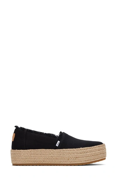Toms Valencia Platform Espadrille In Black